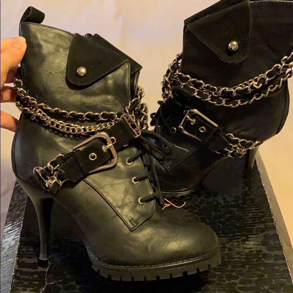 Baby Phat chain booties